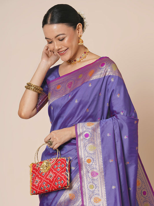Banarasi Silk Saree with Meenakari Weave