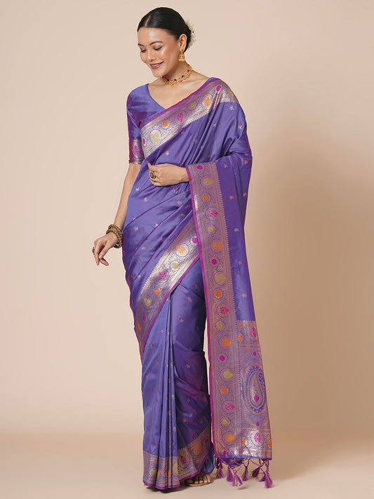 Banarasi Silk Saree with Meenakari Weave