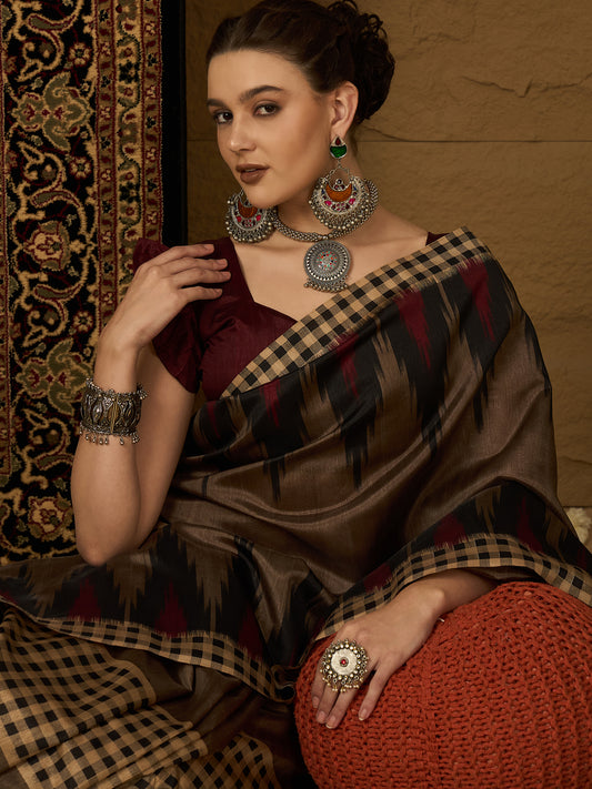 Bhagalpuri Ikkat Printed Saree
