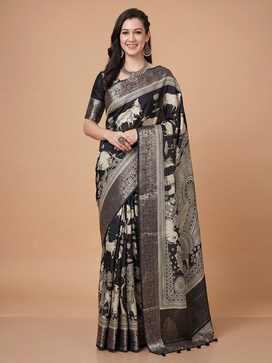 party wear saree
black saree
gift for mom
gift for wife