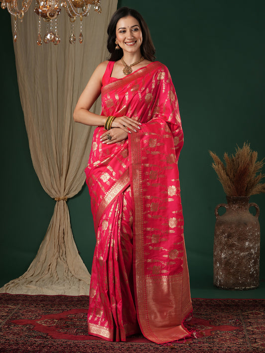 Saree Rani Pink Heritage Banarasi