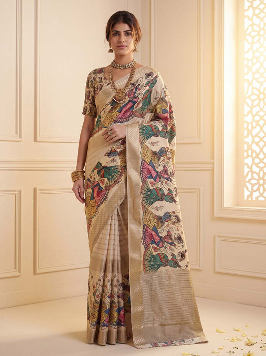 cream collection saree
ehnic wear collection
party wear saree