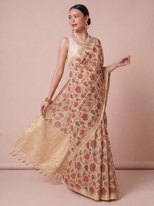 tissue saree collection
cream saree collection
floral print collection