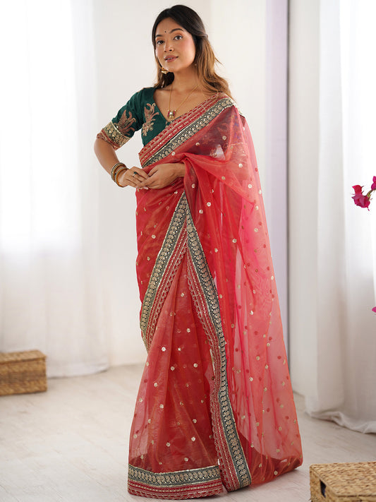 Heritage Maroon Silk Blend Saree