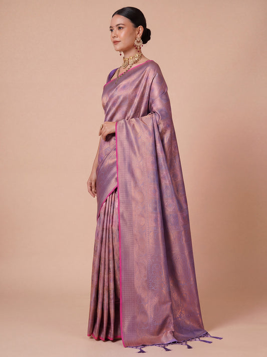 Lavender Mauve KANJEEVARAM Silk Saree