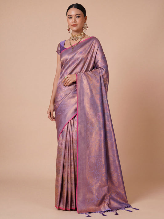 Lavender Mauve KANJEEVARAM Silk Saree