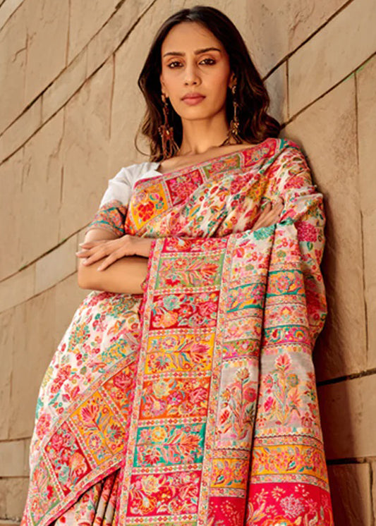 Multicolor Patola Weave Silk Blend Saree