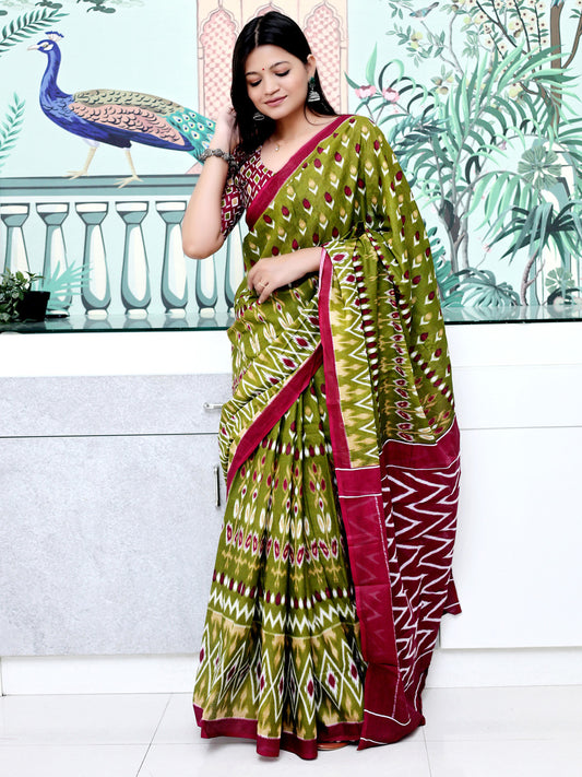Ikkat Printed Saree