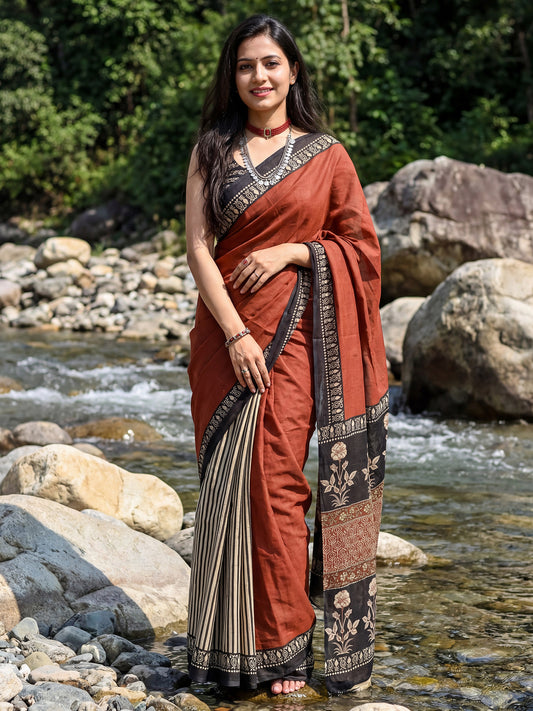 Wine Tissue Silk Saree with Zari Stripes