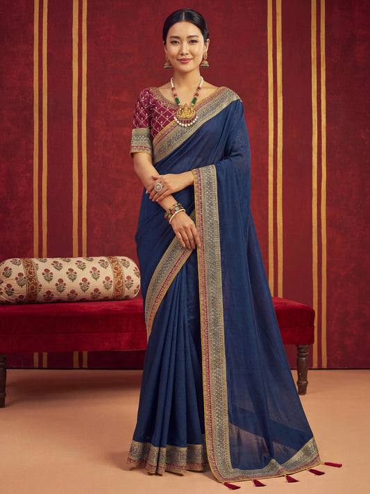 Peach Tissue Silk Saree with Zari Stripes