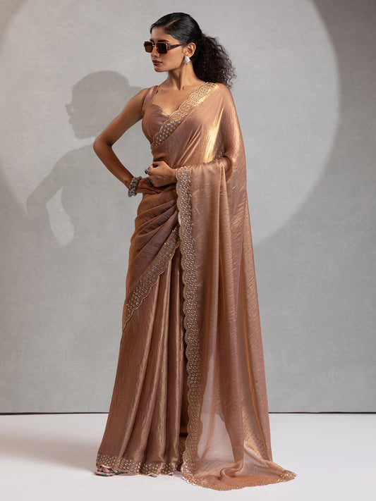 Heritage Copper Silk Blend Saree