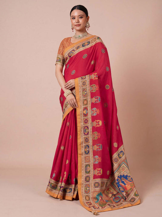 best rani pink saree collection
best kalamkari saree to wear
kalamkari saree collection