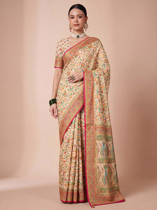 cream colour saree collection
floral print saree
printed saree collection