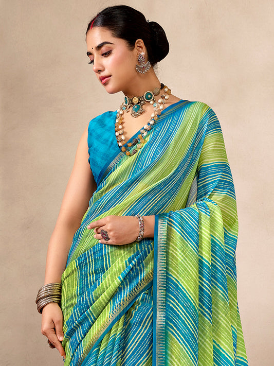Light Green Georgette Saree