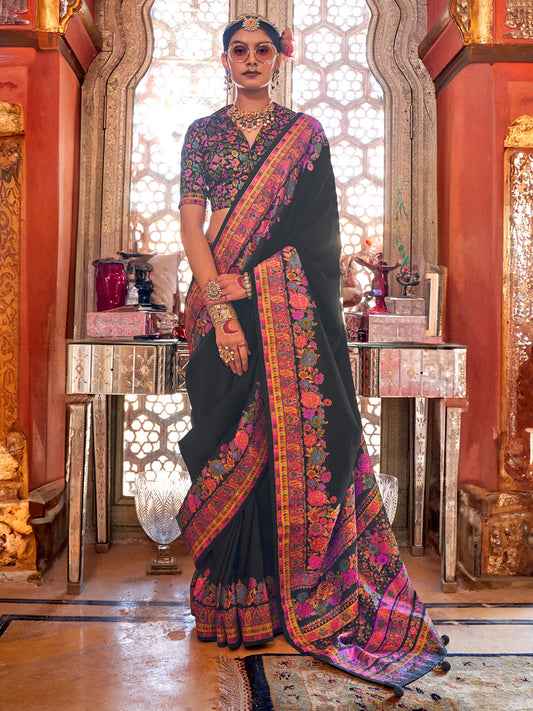 Silk Blend Heritage Banarasi Style Patola Print Saree