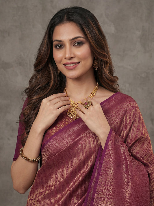 Tissue Silk Crushed Texture Saree