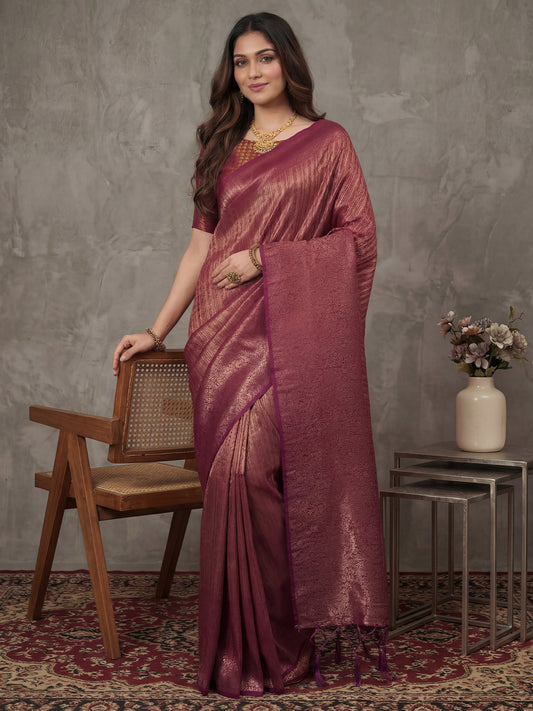 Tissue Silk : Crushed Texture Saree