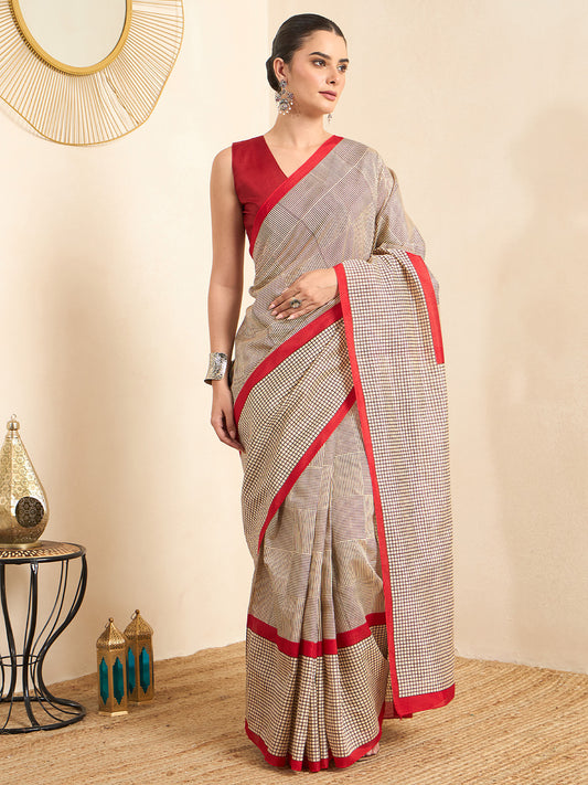 Checkered Saree