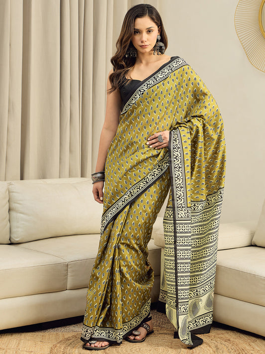 Block Printed Saree