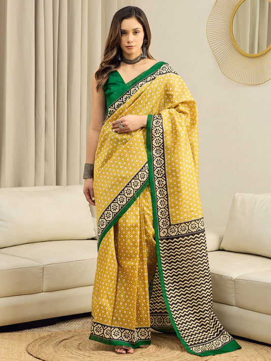 Block Printed Saree