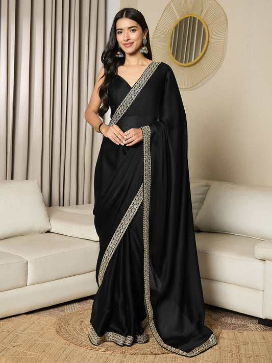 Black Emblished Saree