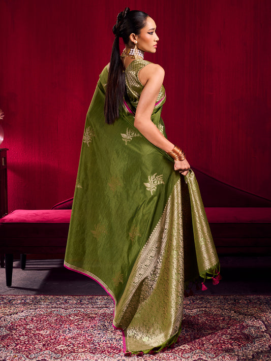 Light Green Linen Saree
