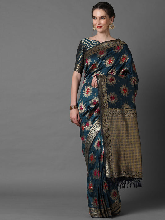 Banarasi Woven Silk Blend Saree - Ressa