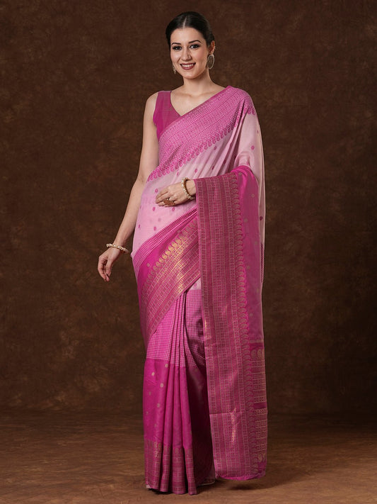 Blush Pink vekatgiri Saree - Ressa