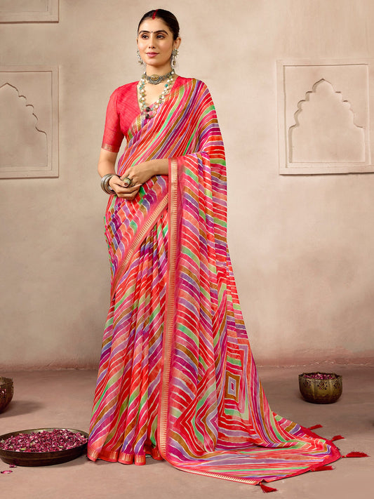 Multicolour Georgette Saree - Ressa