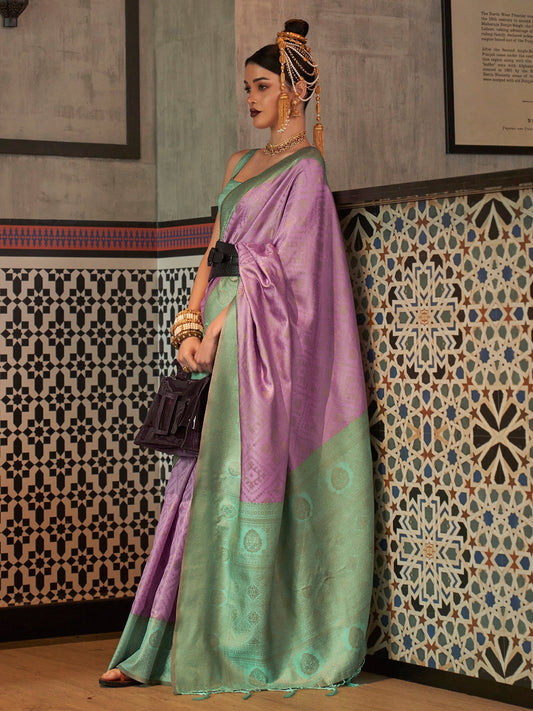 Sea Green Banarasi Silk Saree - Ressa