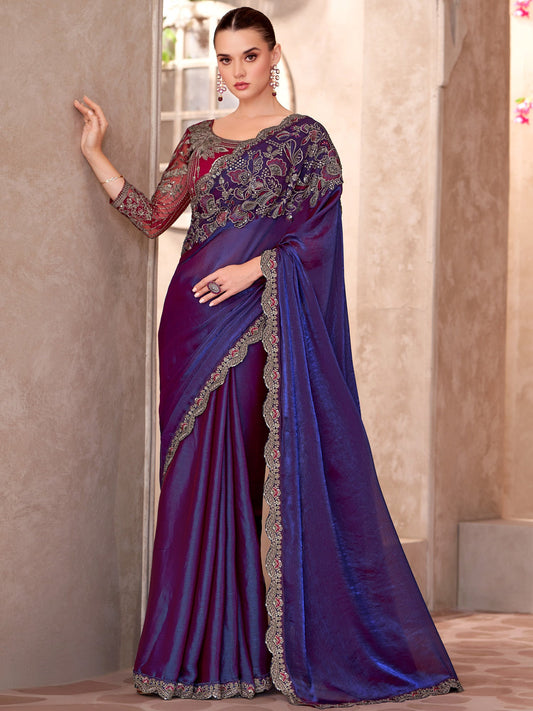 Shimmering Tissue Silk Saree - Ressa