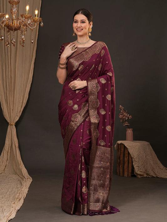 Silk Blend Banarasi Style Saree - Ressa