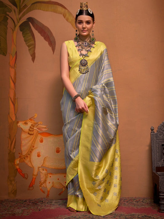Silk Blend Heritage Banarasi Style Zari Woven Saree - Ressa
