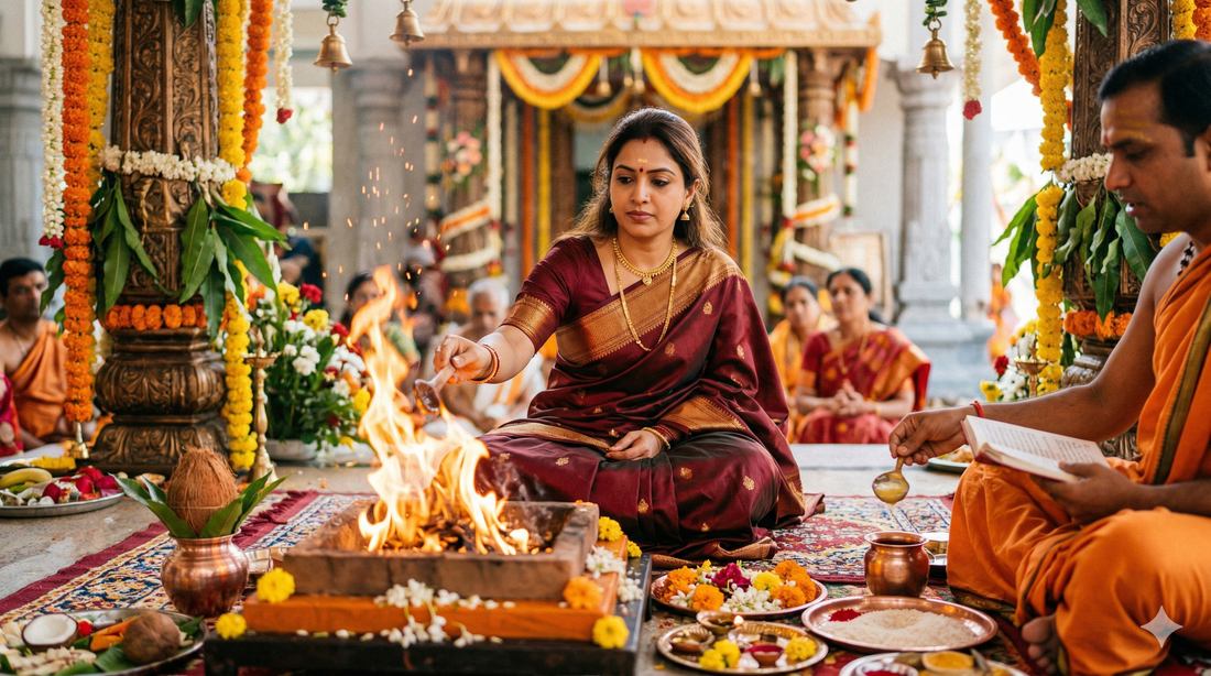 The Sacred Drape: Why Your Saree Colour Matters at a Yagna - Ressa