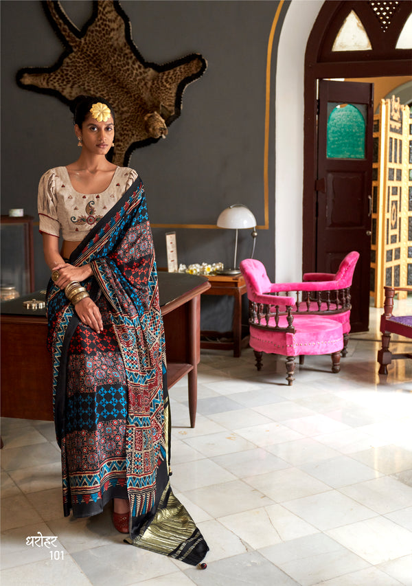 Khadi cotton with embroidery mirror work