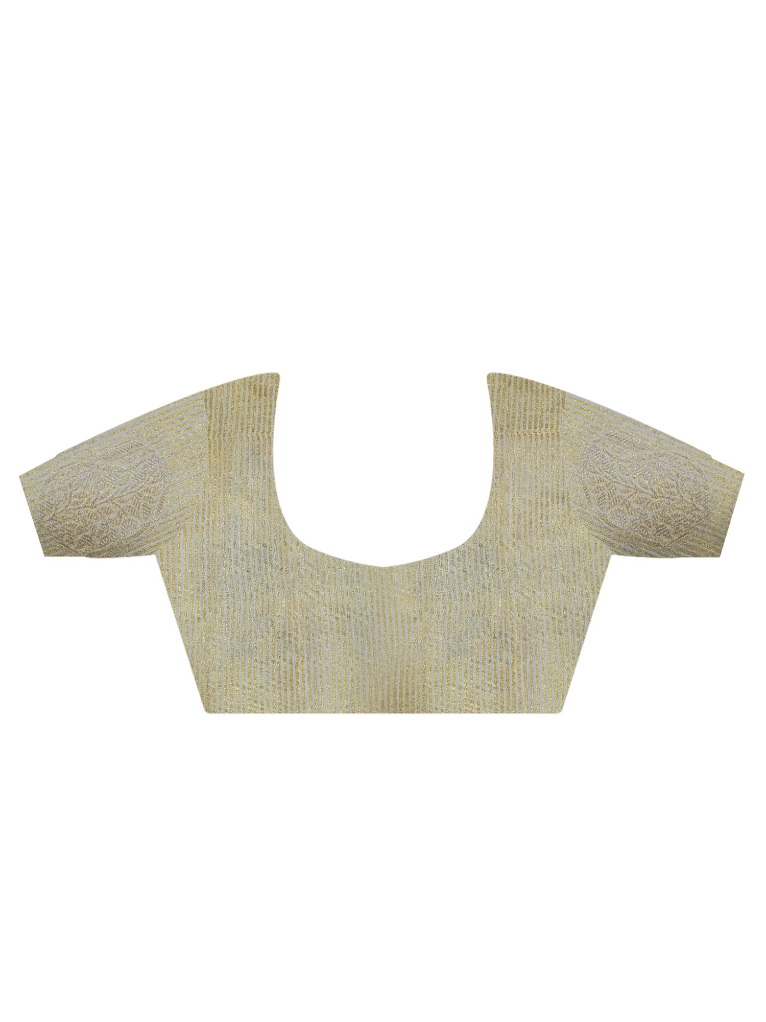 Unstitched beige tissue blouse piece with solid design