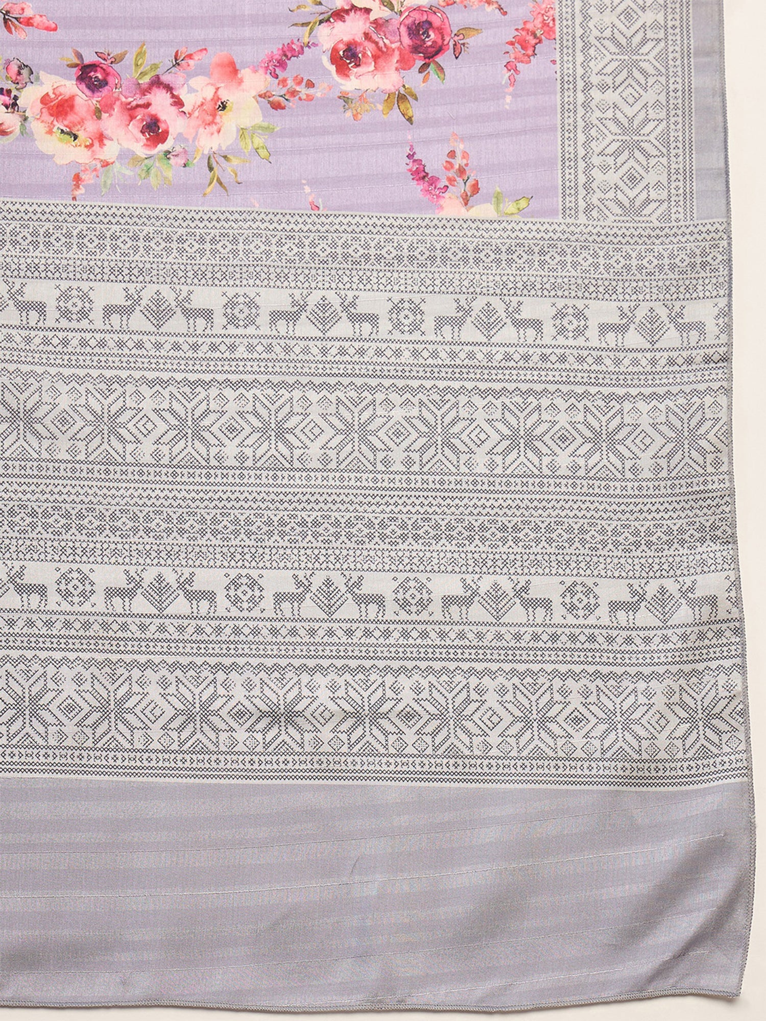 Lavender Silk Blend saree – detail view 5