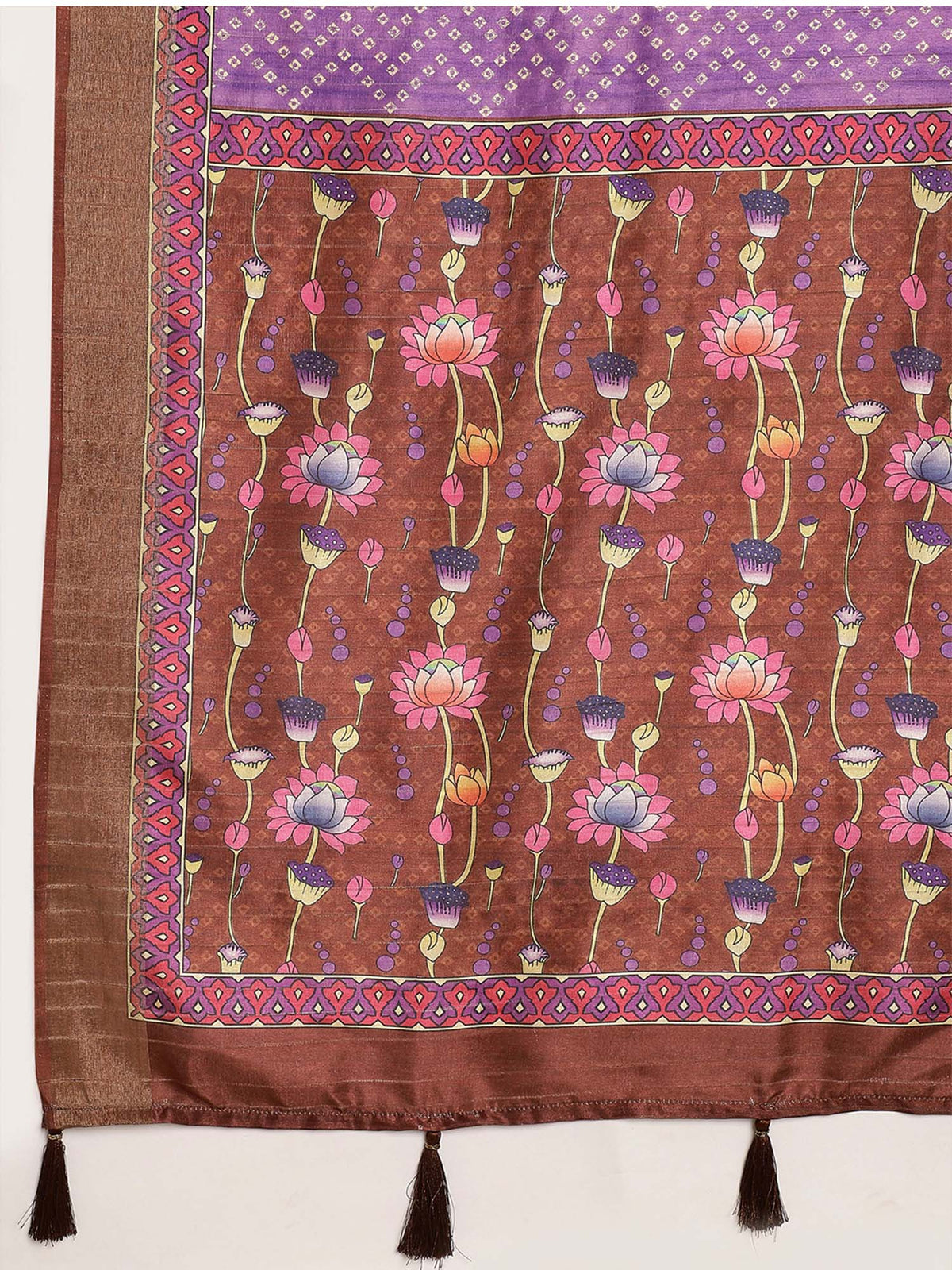 Lavender Silk Blend saree – detail view 5