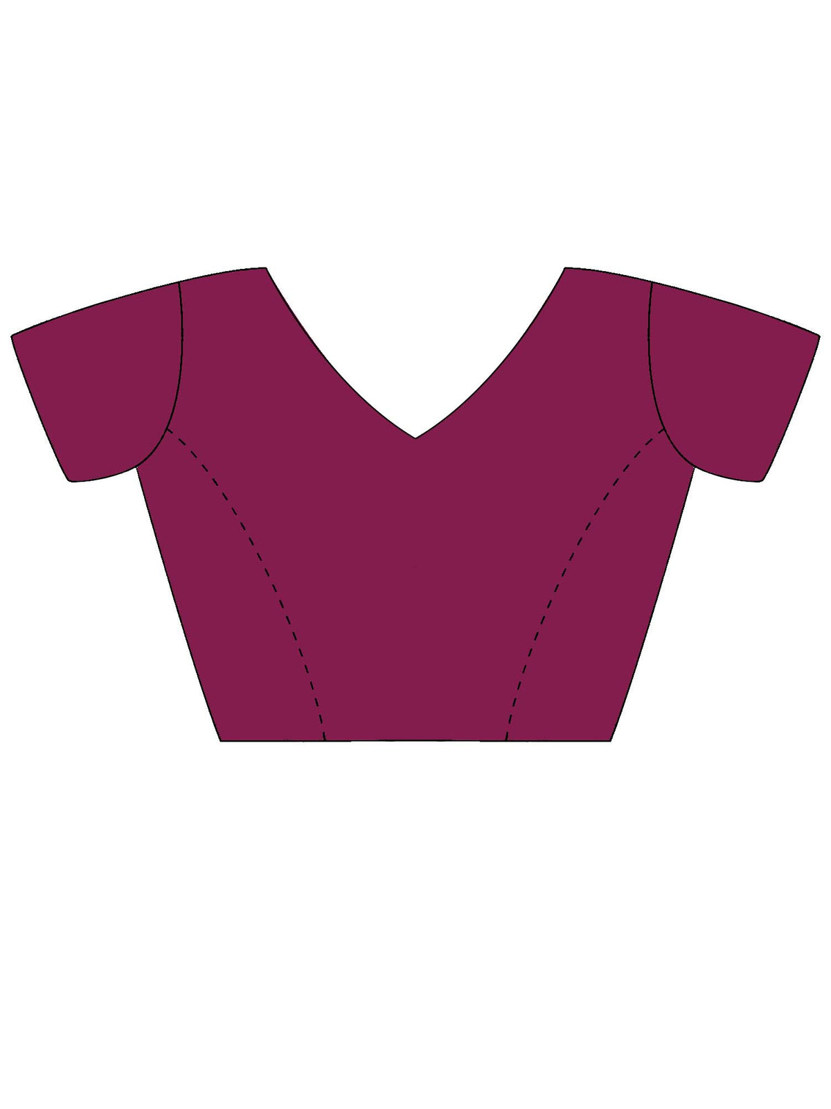 Unstitched purple soft silk blouse piece with woven design design
