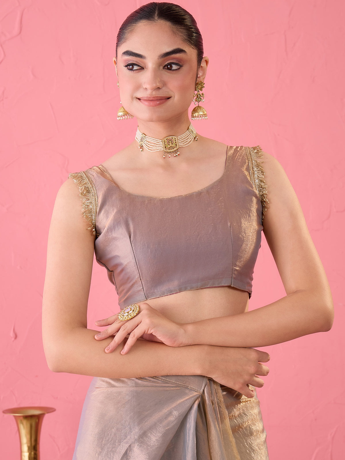 Metallic Paper Silk saree – detail view 5