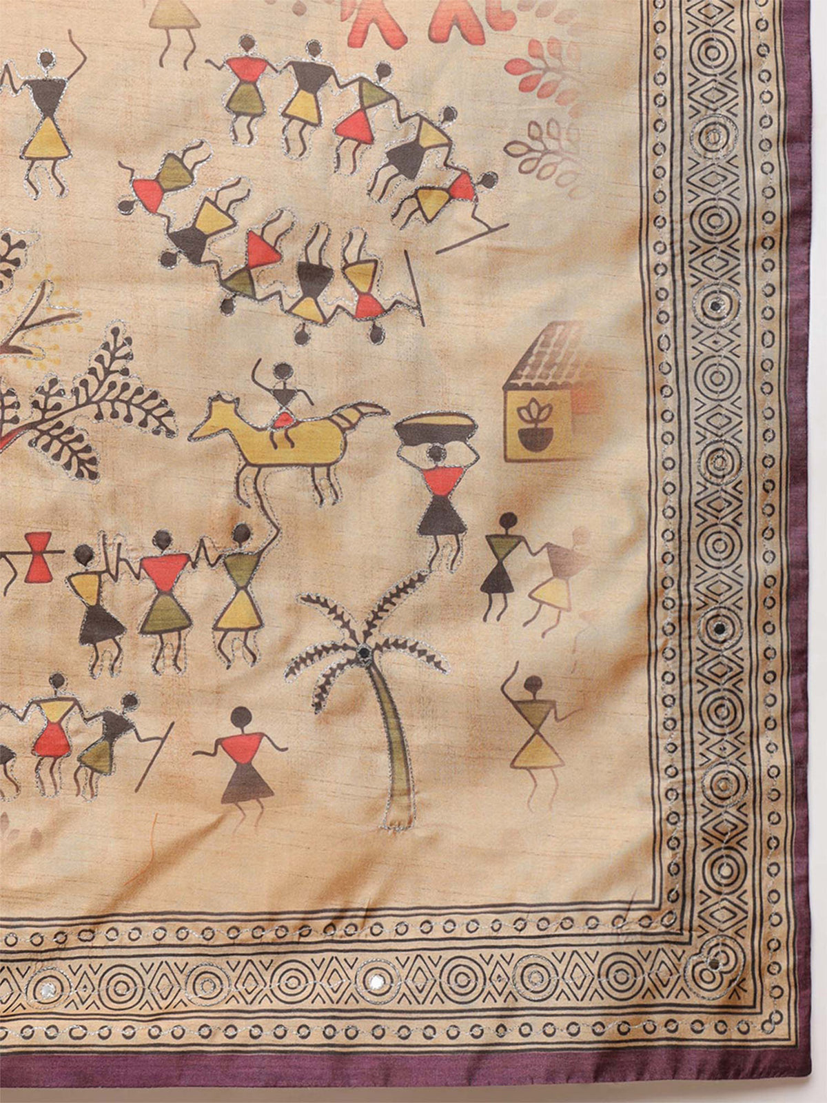 Mauve Silk Blend saree – detail view 5