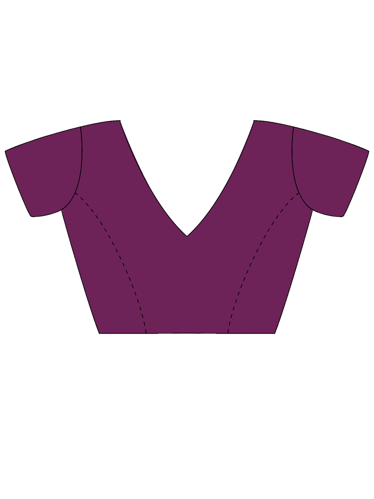 Unstitched wine cotton blend blouse piece with solid design