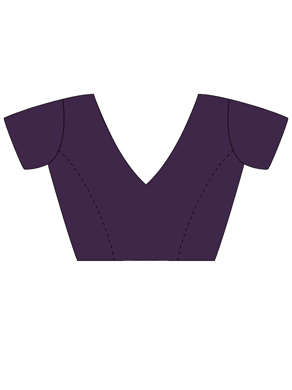 Unstitched purple georgette blouse piece with embellished design