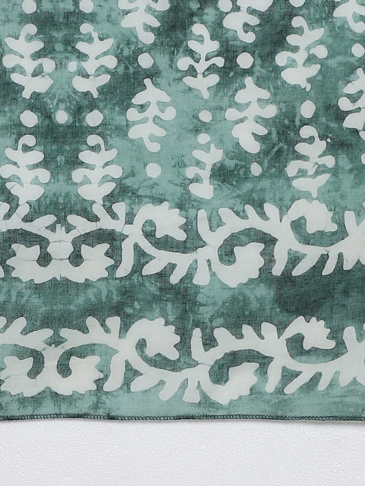 Sea Green Cotton saree – detail view 5