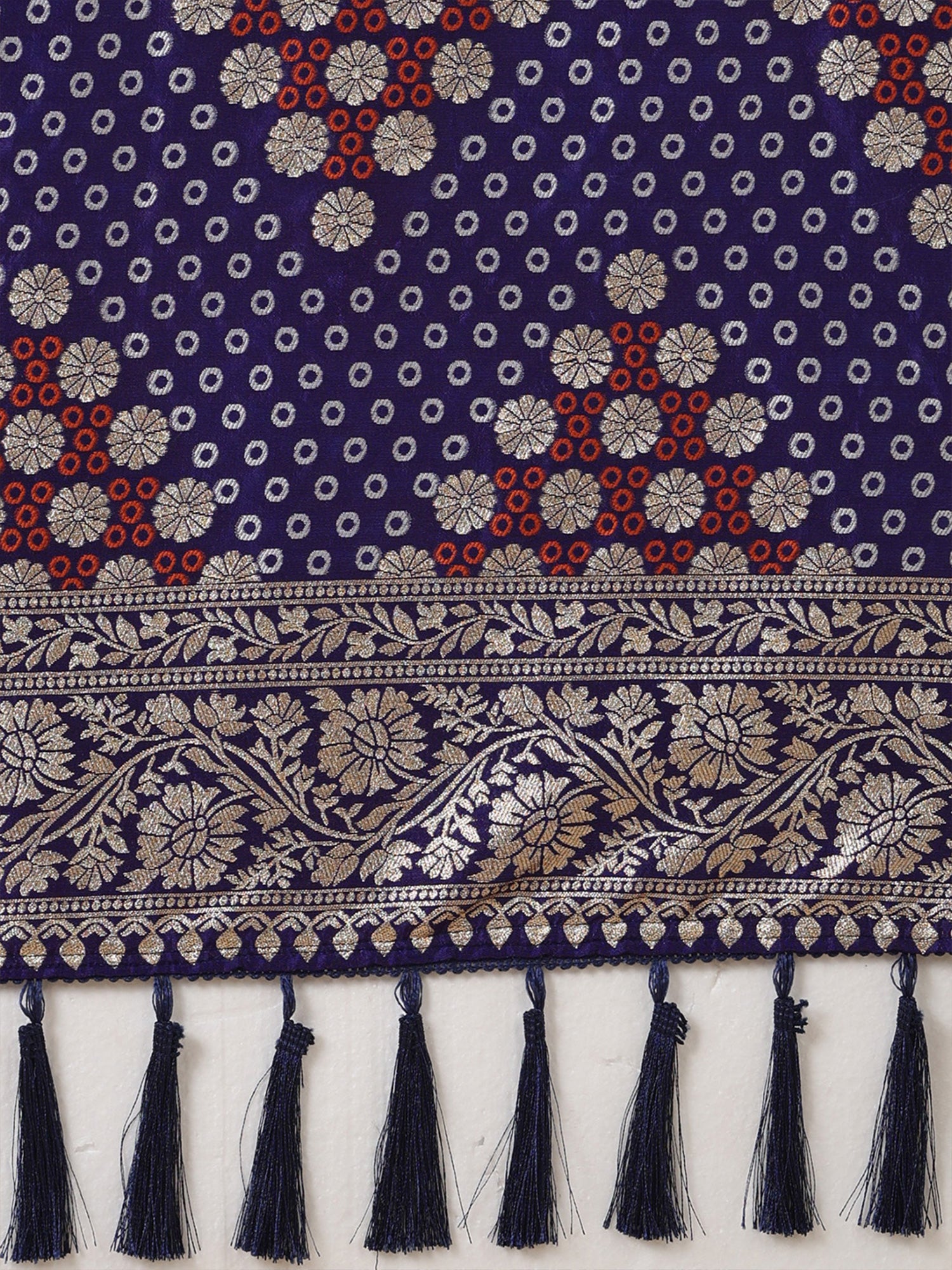 Purple Dola Silk saree – detail view 5