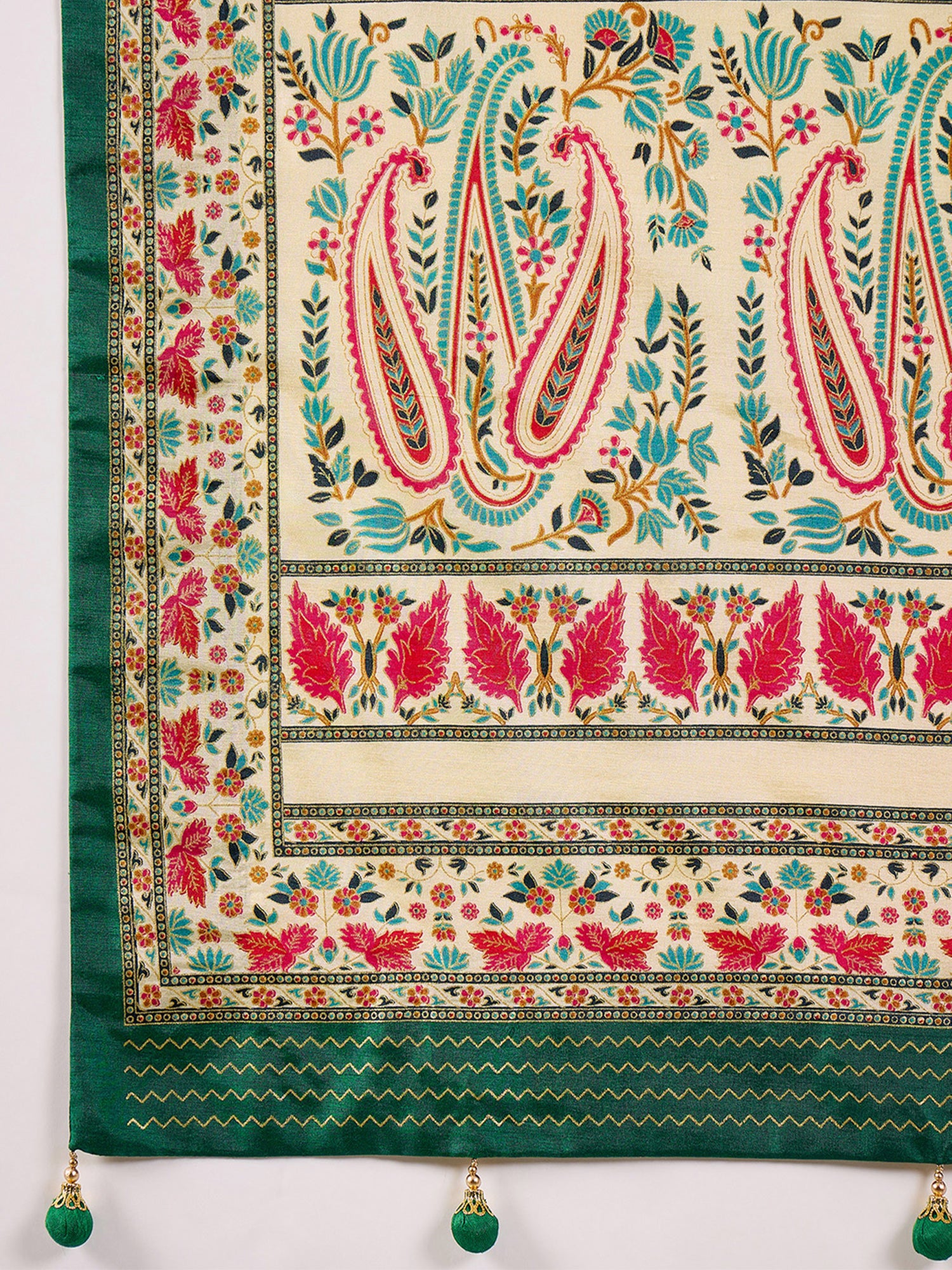 Off White Silk Blend saree – detail view 5