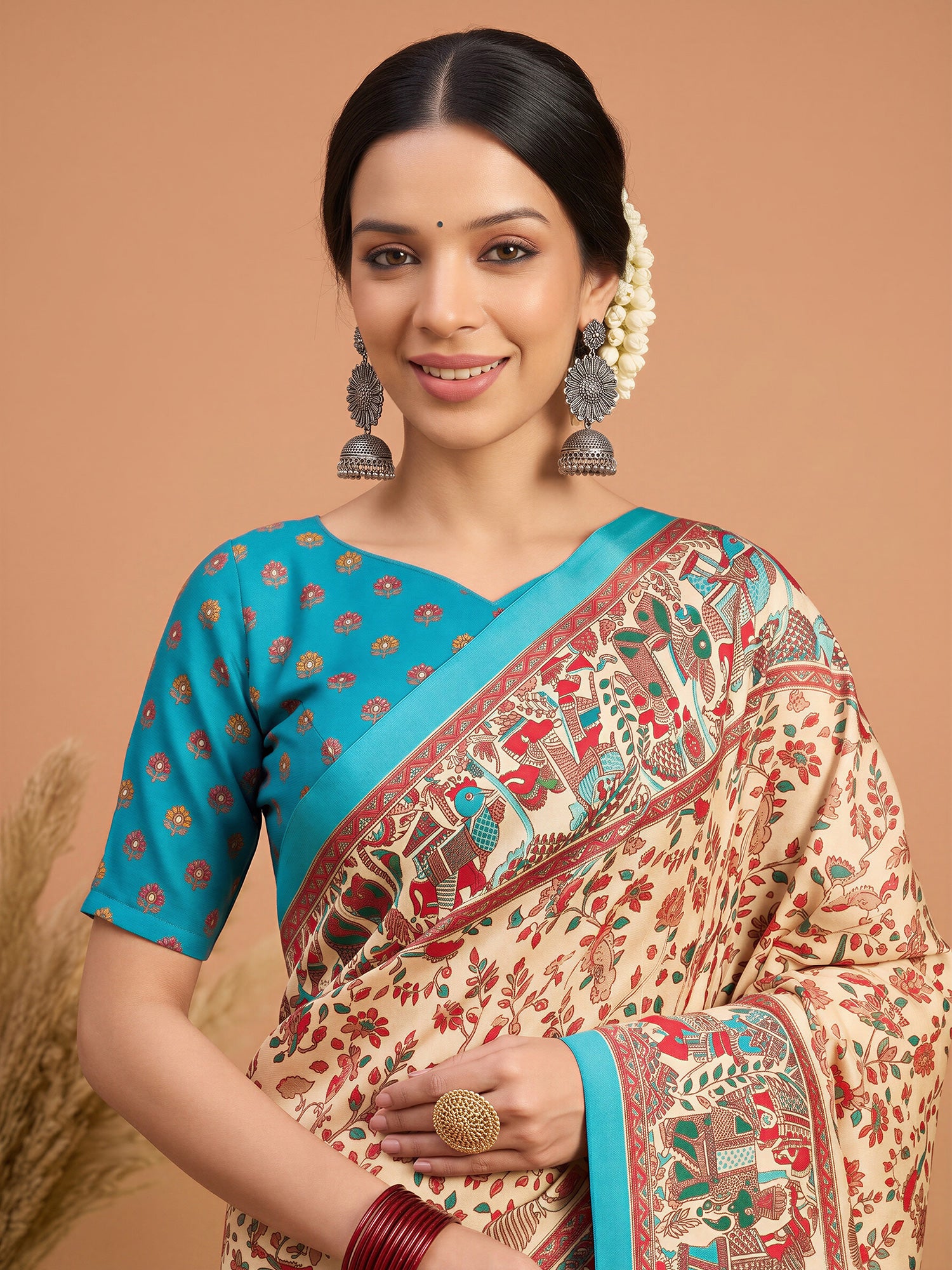 Assorted Silk Blend saree – detail view 4
