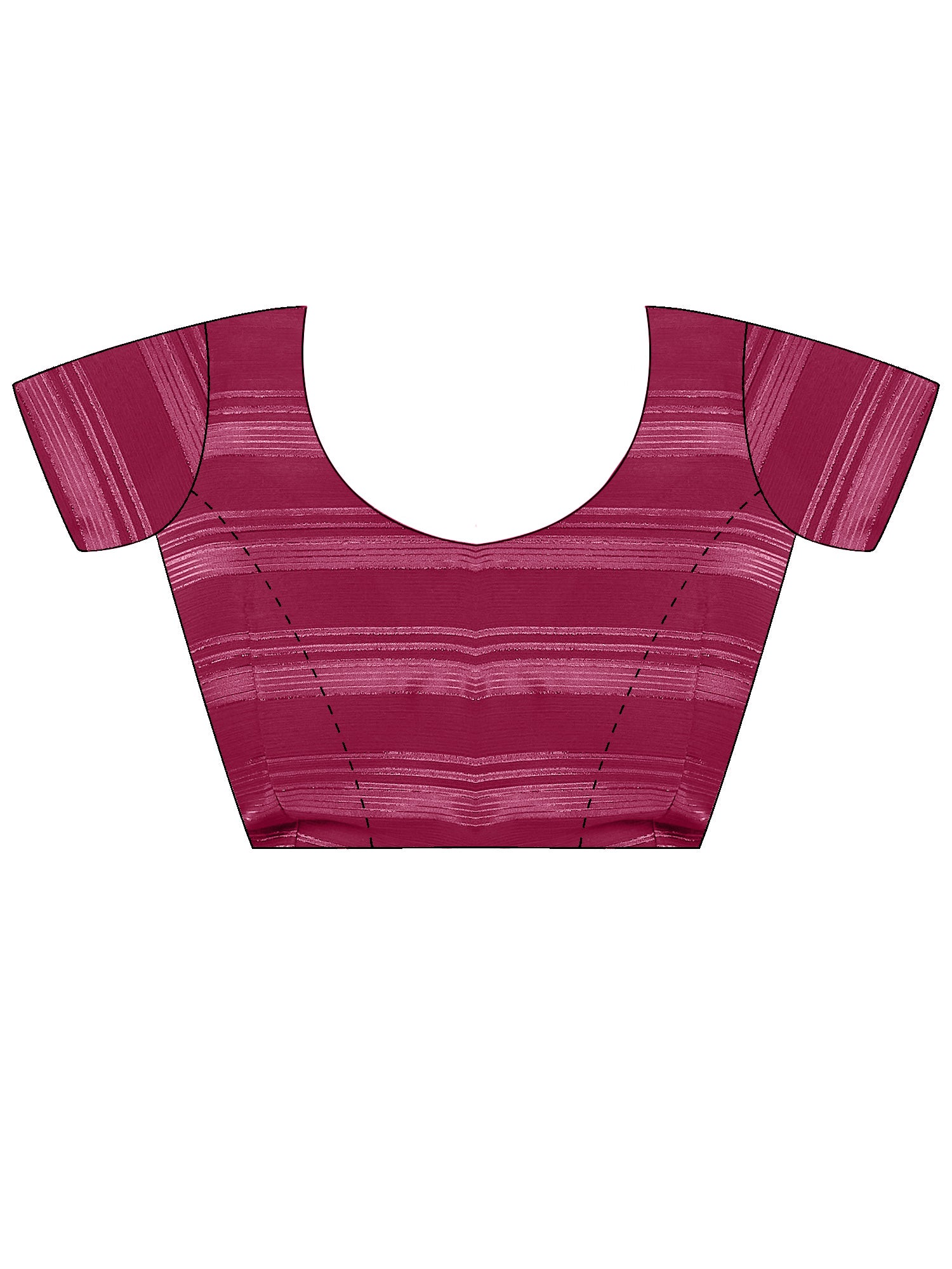 Unstitched pink georgette blouse piece with striped design
