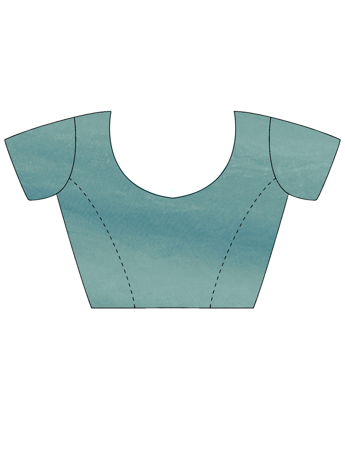 Unstitched light blue silk blend blouse piece with solid design