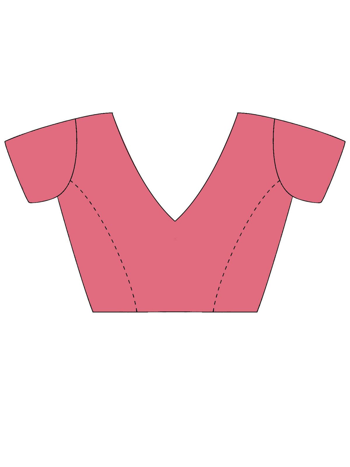 Unstitched pink kota doria cotton blouse piece with solid design
